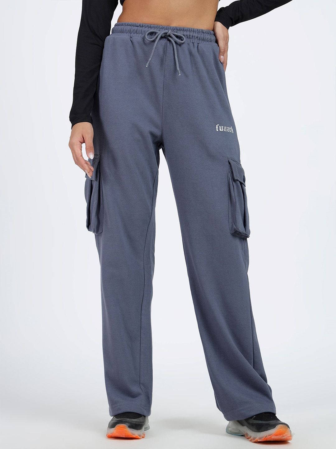 

FUAARK Women Relax Fit Training or Gym Track Pants, Grey