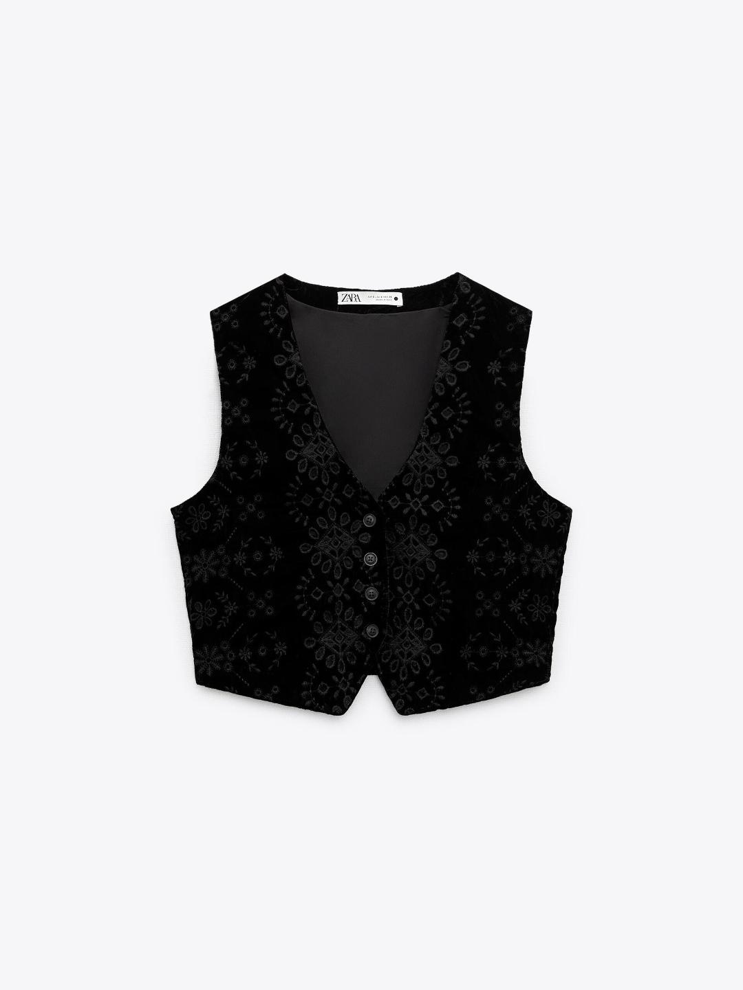 

ZARA Women Black Waistcoat