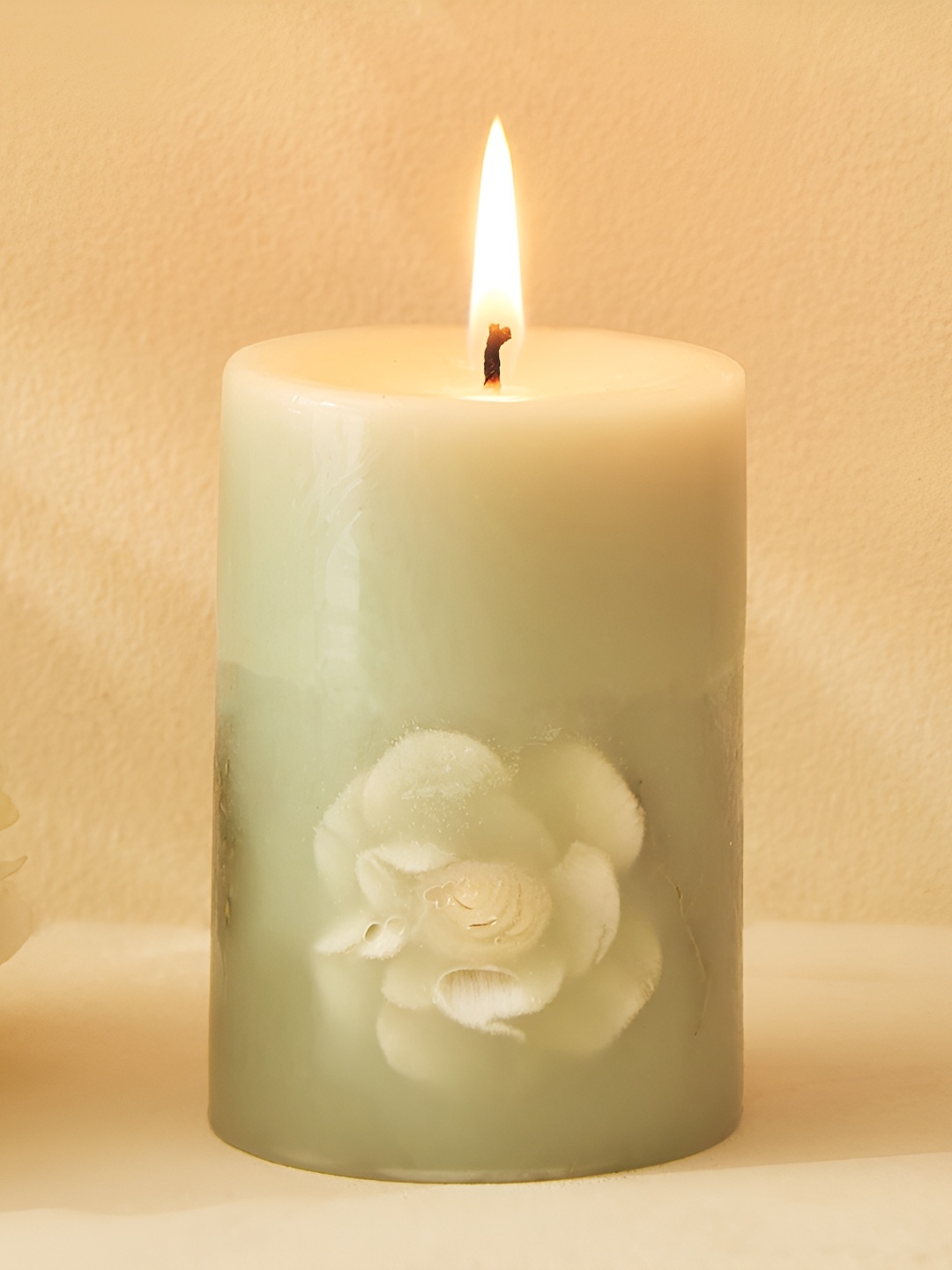 

Home Centre Moksha Green Lavender and Fougere Scented Pillar Candle