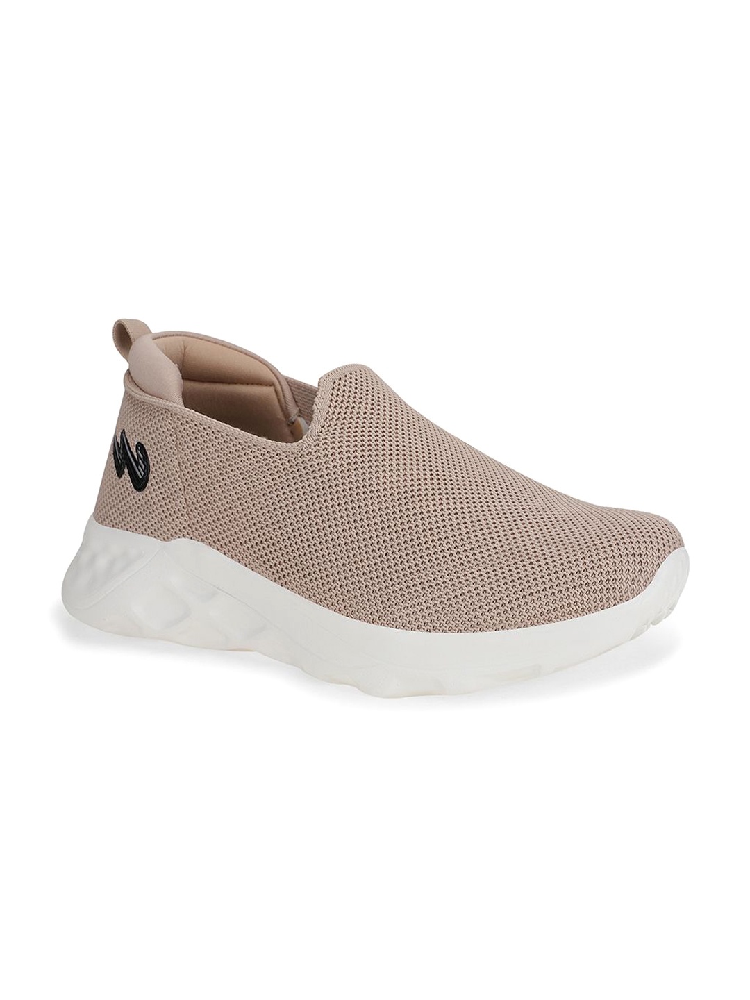 

Campus Men Woven Design PU Slip-On Sneakers, Beige