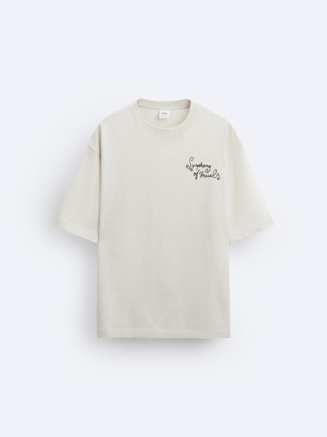 

ZARA Men Beige T-shirt