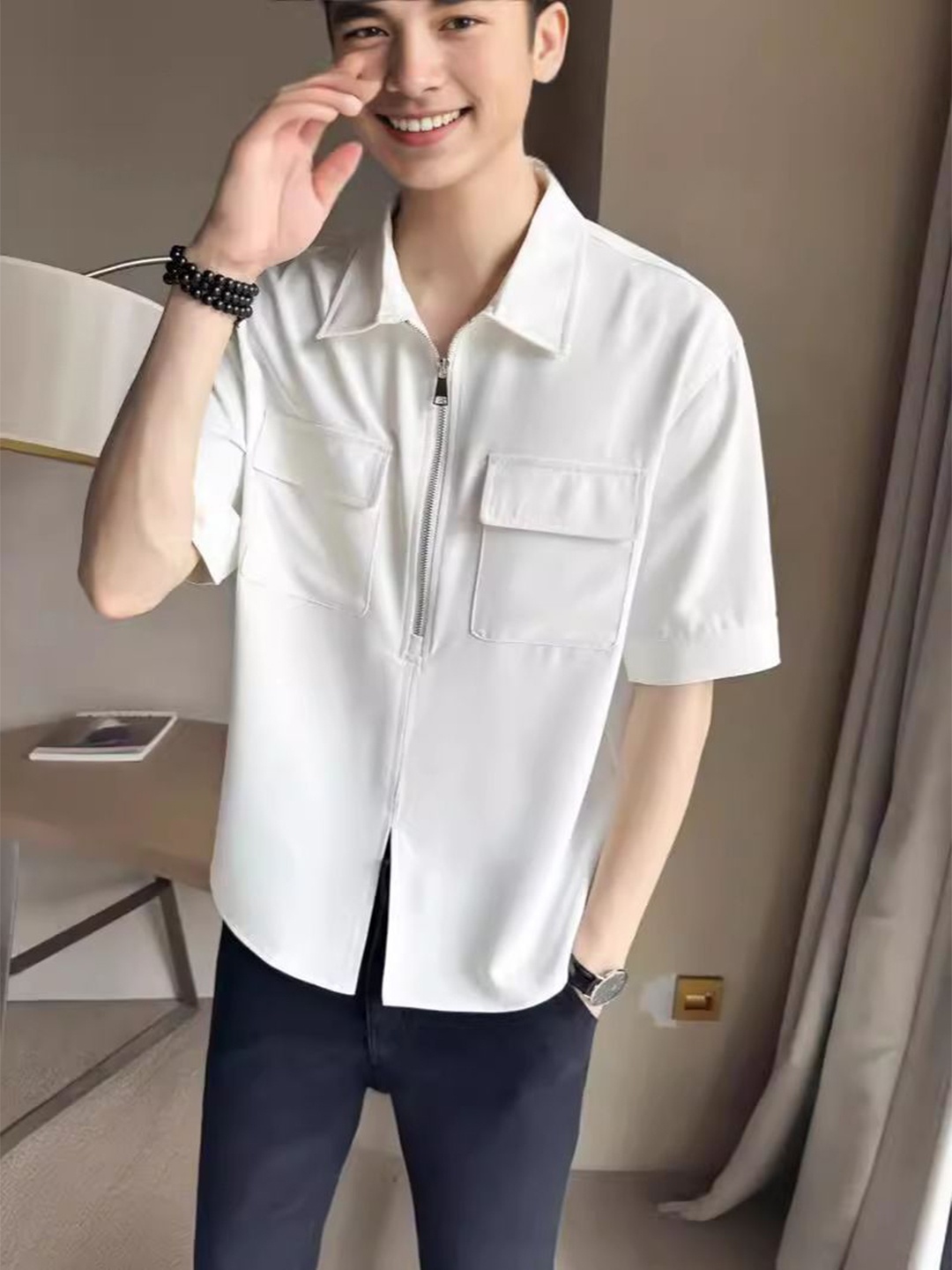 

StyleCast Men Opaque Casual Shirt, White