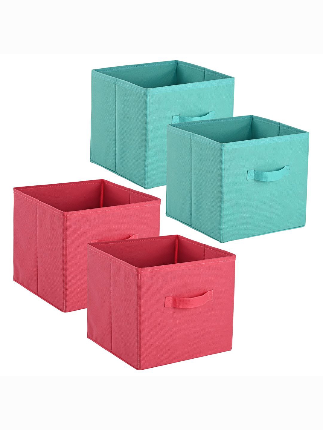 

Kuber Industries Green & Pink 4 Pieces Multi-Utility Organisers