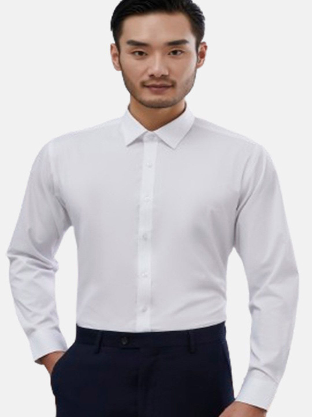

StyleCast Men Cutaway Collar Solid Cotton Formal Shirt, White