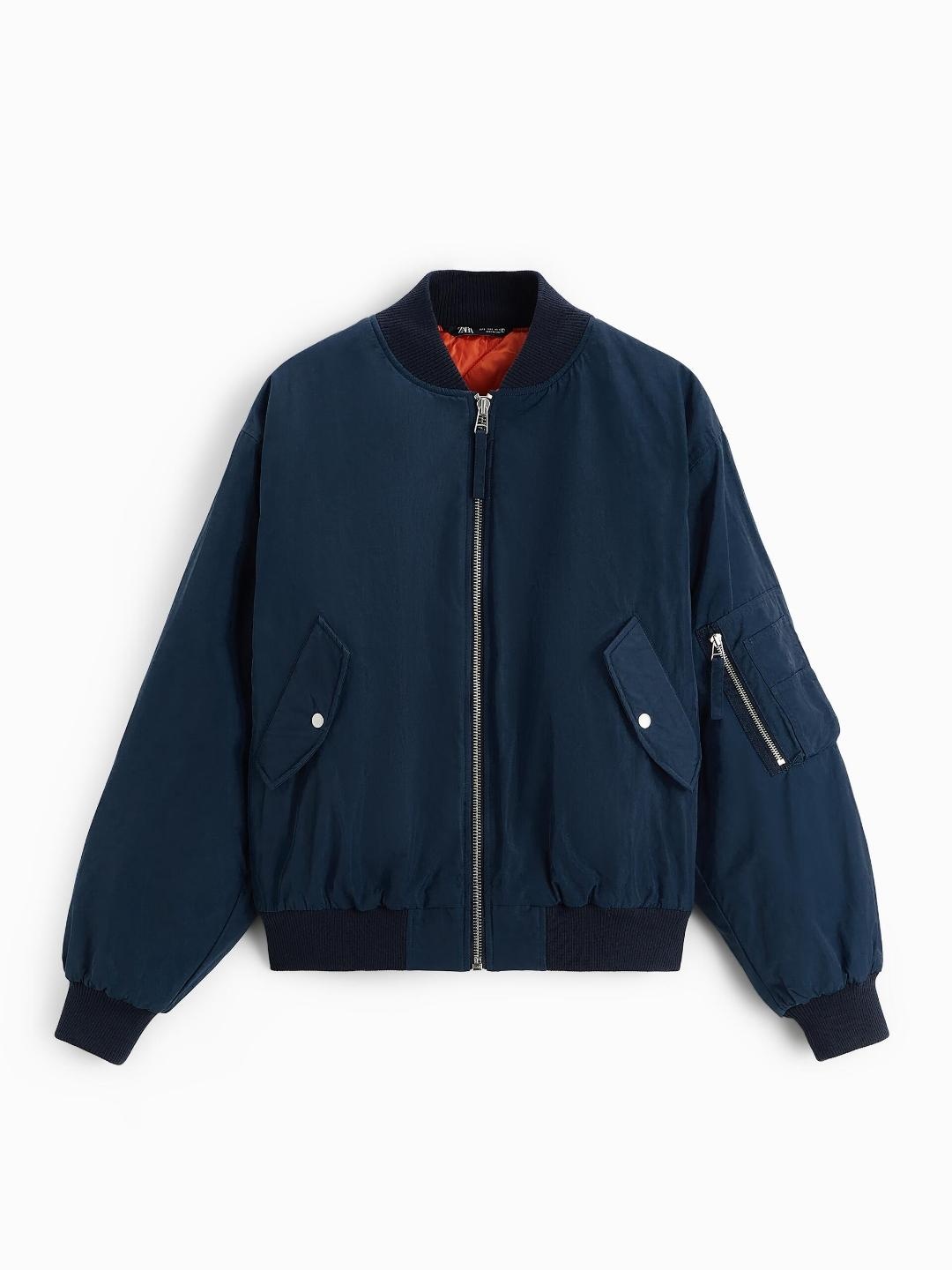 

ZARA Men Navy Blue Jackets