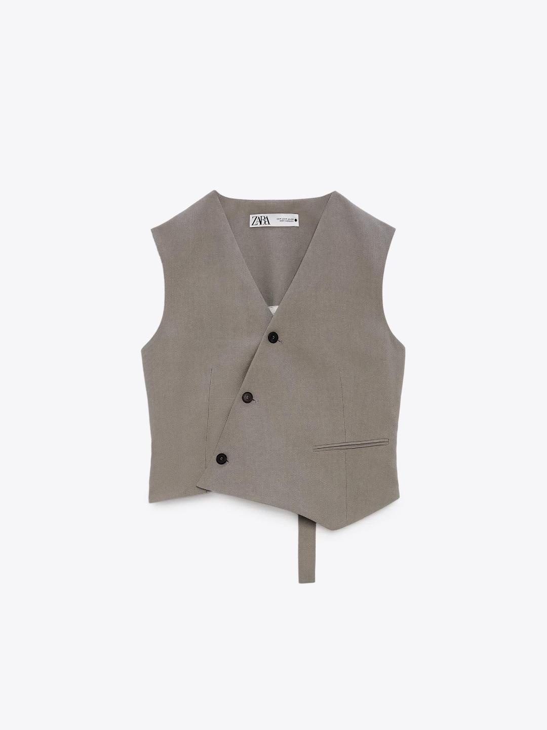 

ZARA Women Grey Waistcoat