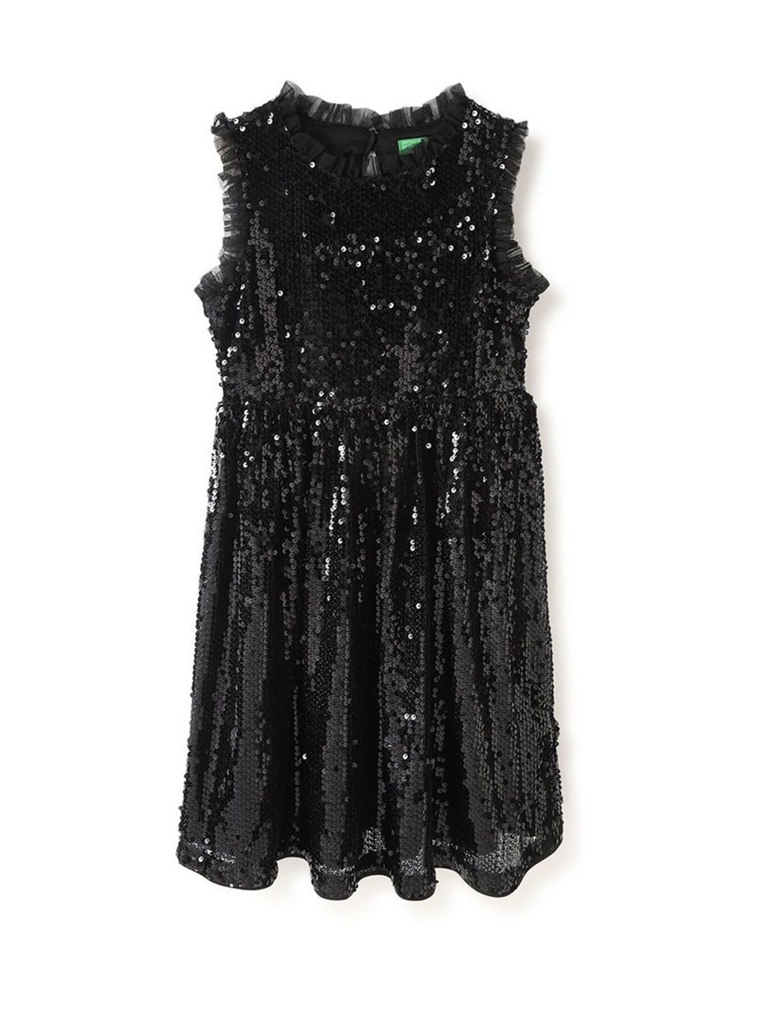 

United Colors of Benetton Girls Fit & Flare Midi Dress, Black