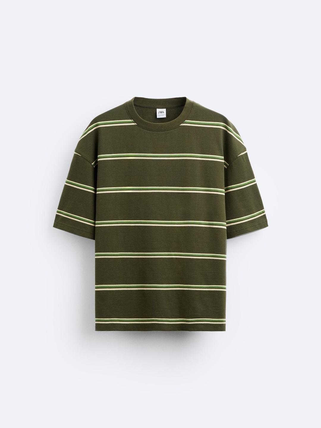 

ZARA Men Khaki T-shirt