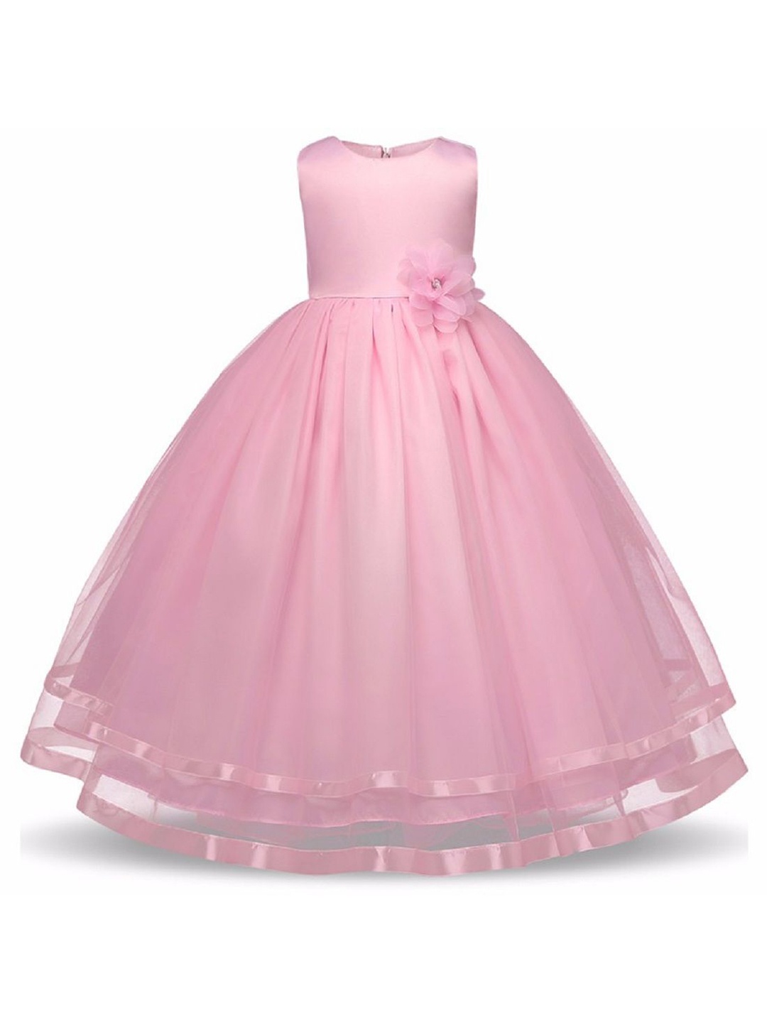 

Wish little Girls Net A-Line Maxi Dress, Pink