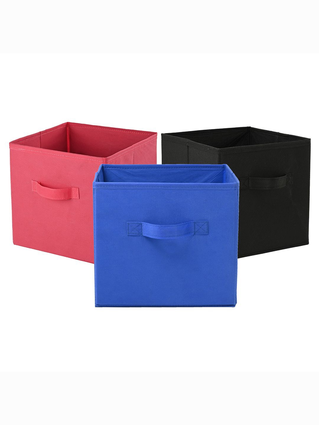 

Kuber Industries Pink & Black 3 Pieces Multi-Utility Organisers