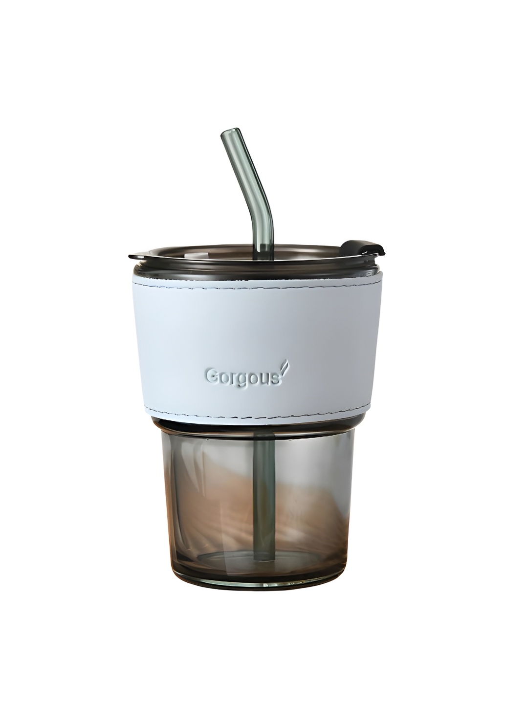 

WELOUR Black & Blue Glossy Glass Cup 450ml