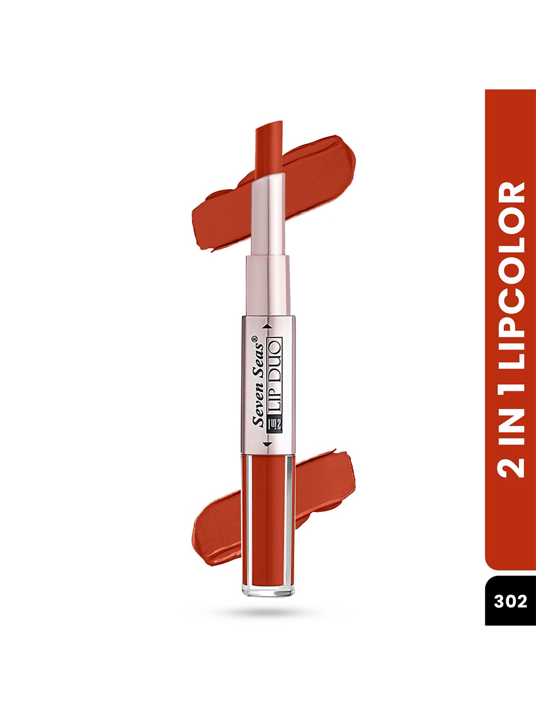 

Seven Seas Lip Duo 2 In 1 Lipstick- 7g- 302, Na