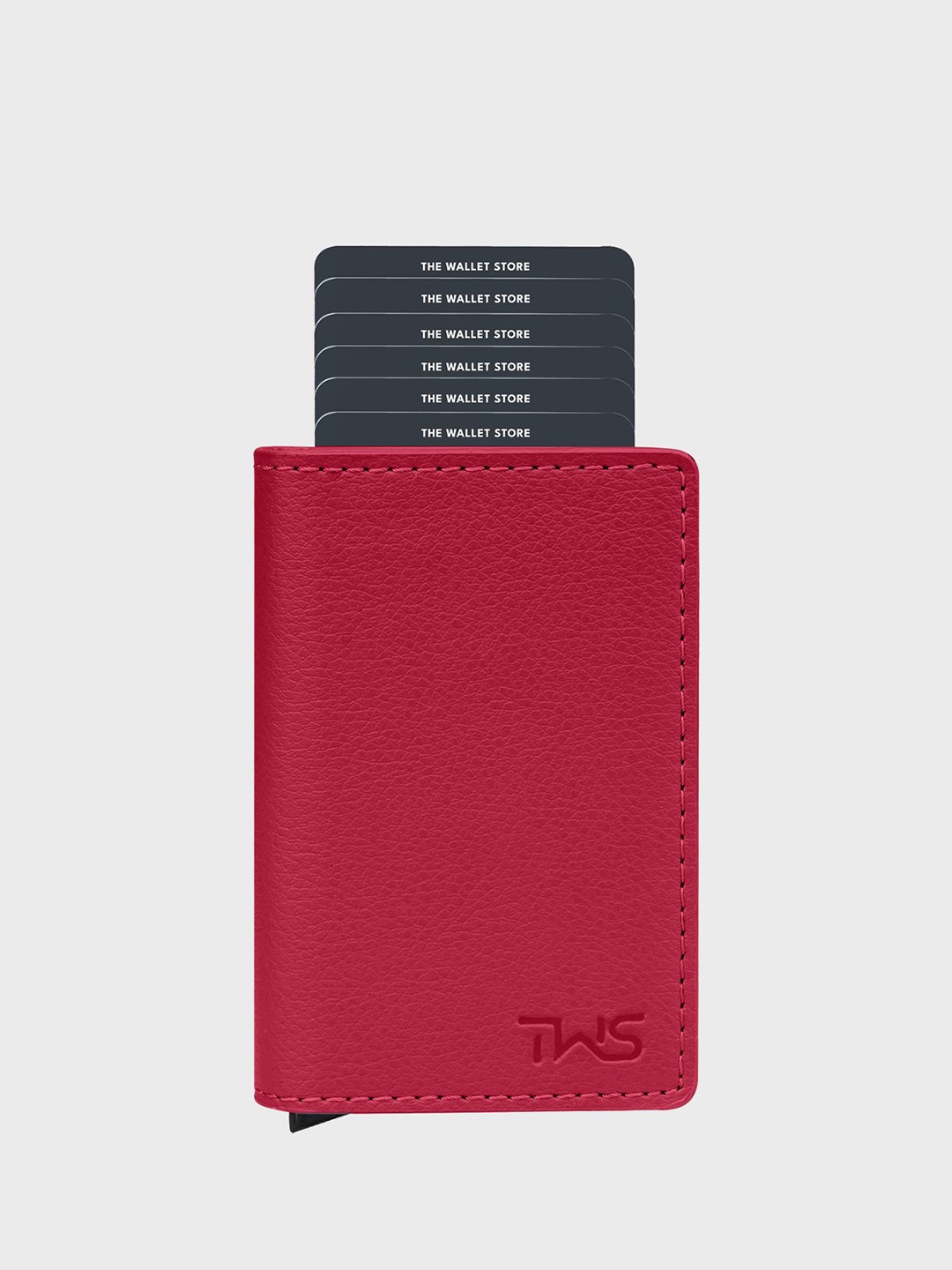 

The Wallet Store Unisex Leather Card Holder, Red