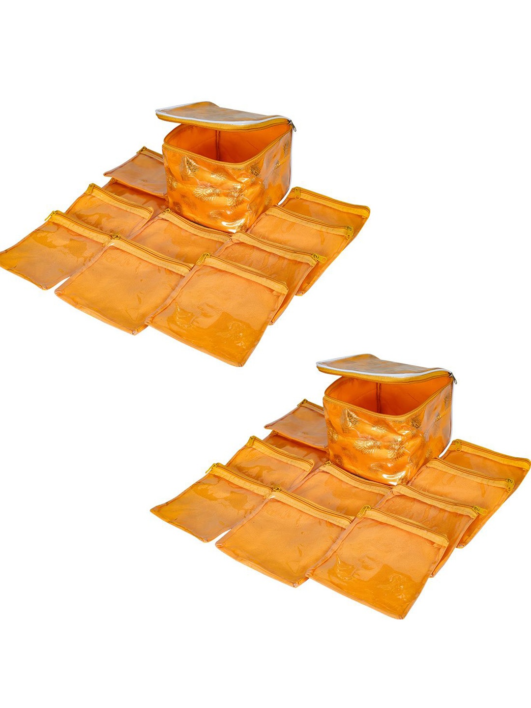 

prettykrafts Yellow 2 Pieces Reusable Jewellery Organiser