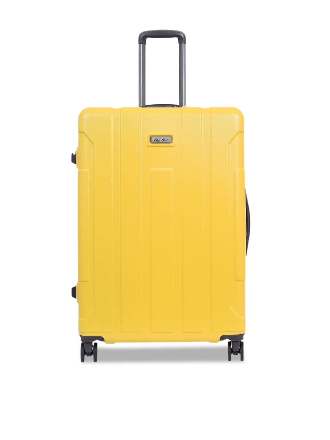 

Luggero Unisex Textured Hard Sided 360-Degree Rotation Large Trolley Bag, Yellow