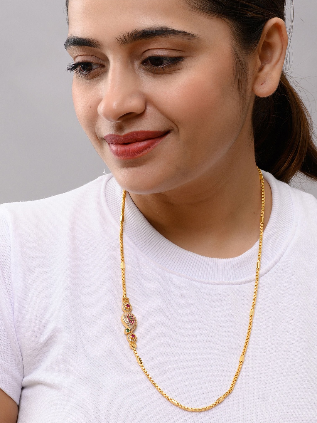 

HETPRIT Brass Copper-Plated Necklace, Gold