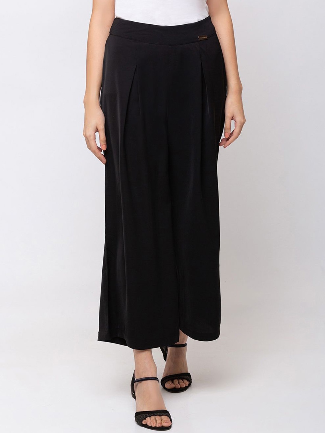 

SHECZZAR Women Smart Loose Fit Trousers, Black