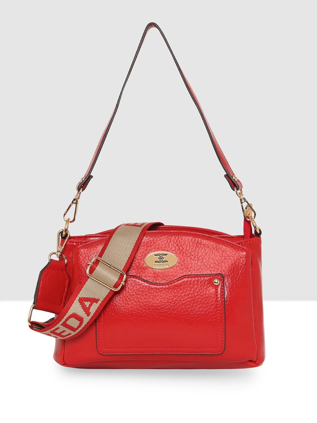 

ESBEDA Women Textured Swagger Sling Bag, Red