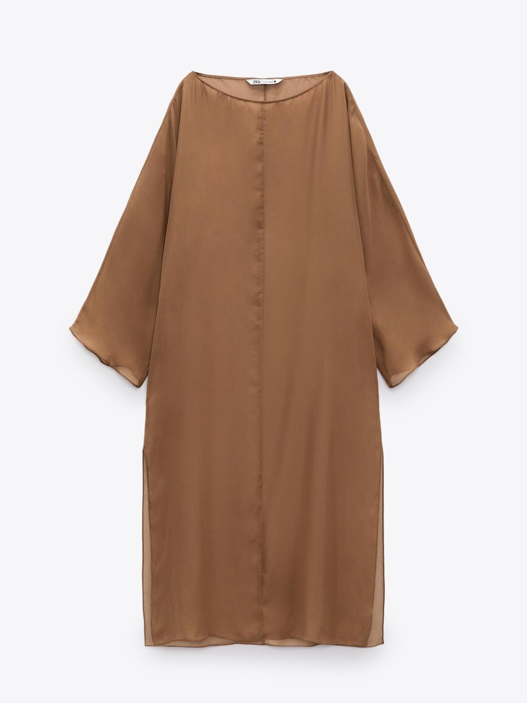 

ZARA Women Brown Dress
