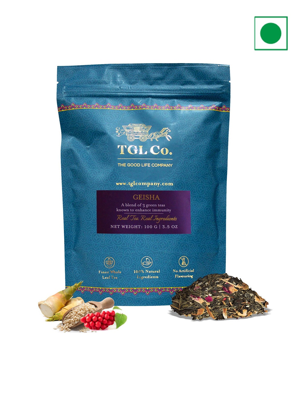 

TGL Co. Geisha Green Loose Leaf Tea 100 gm