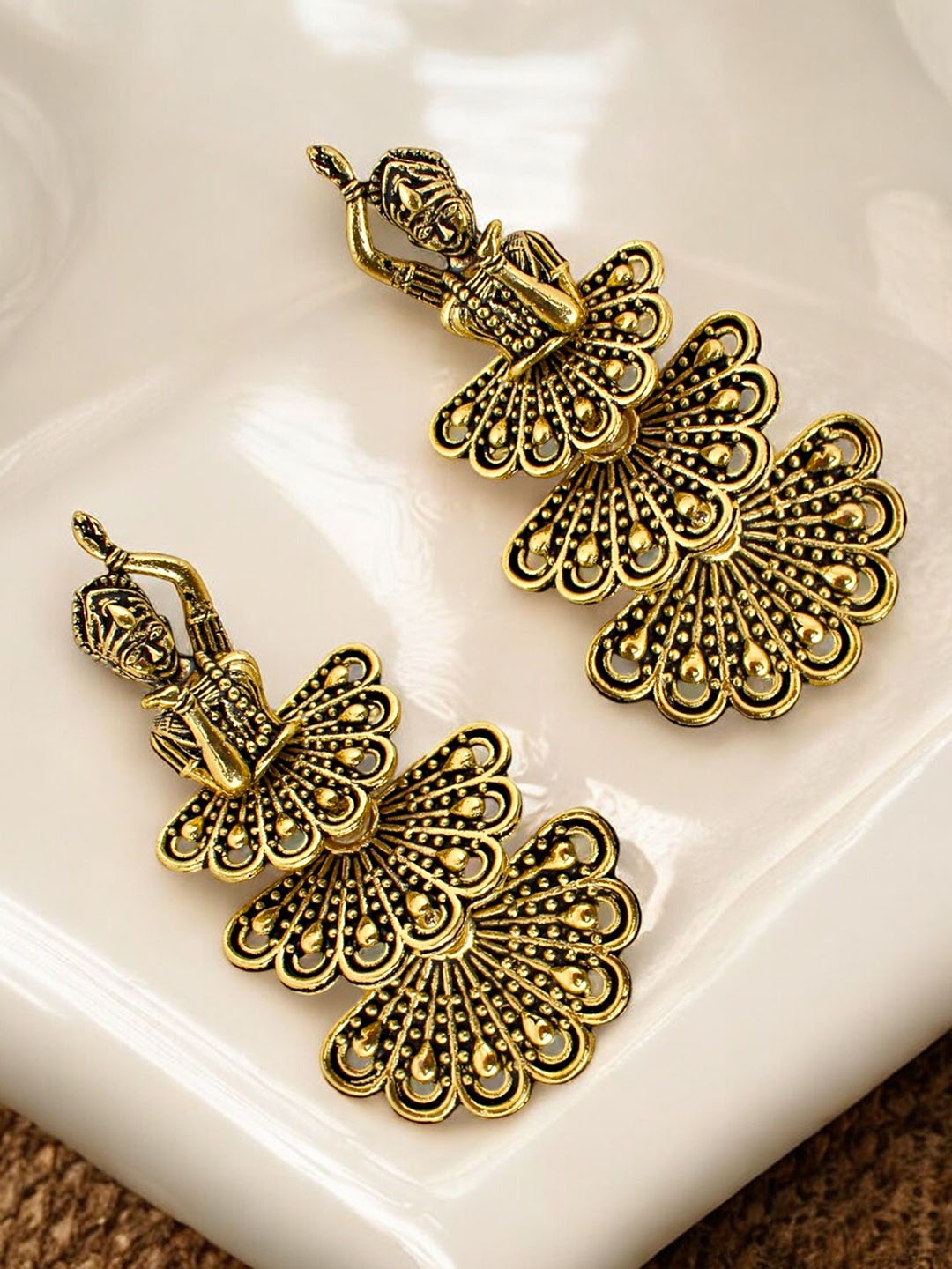 

LUCKY JEWELLERY Drop Earrings, Gold
