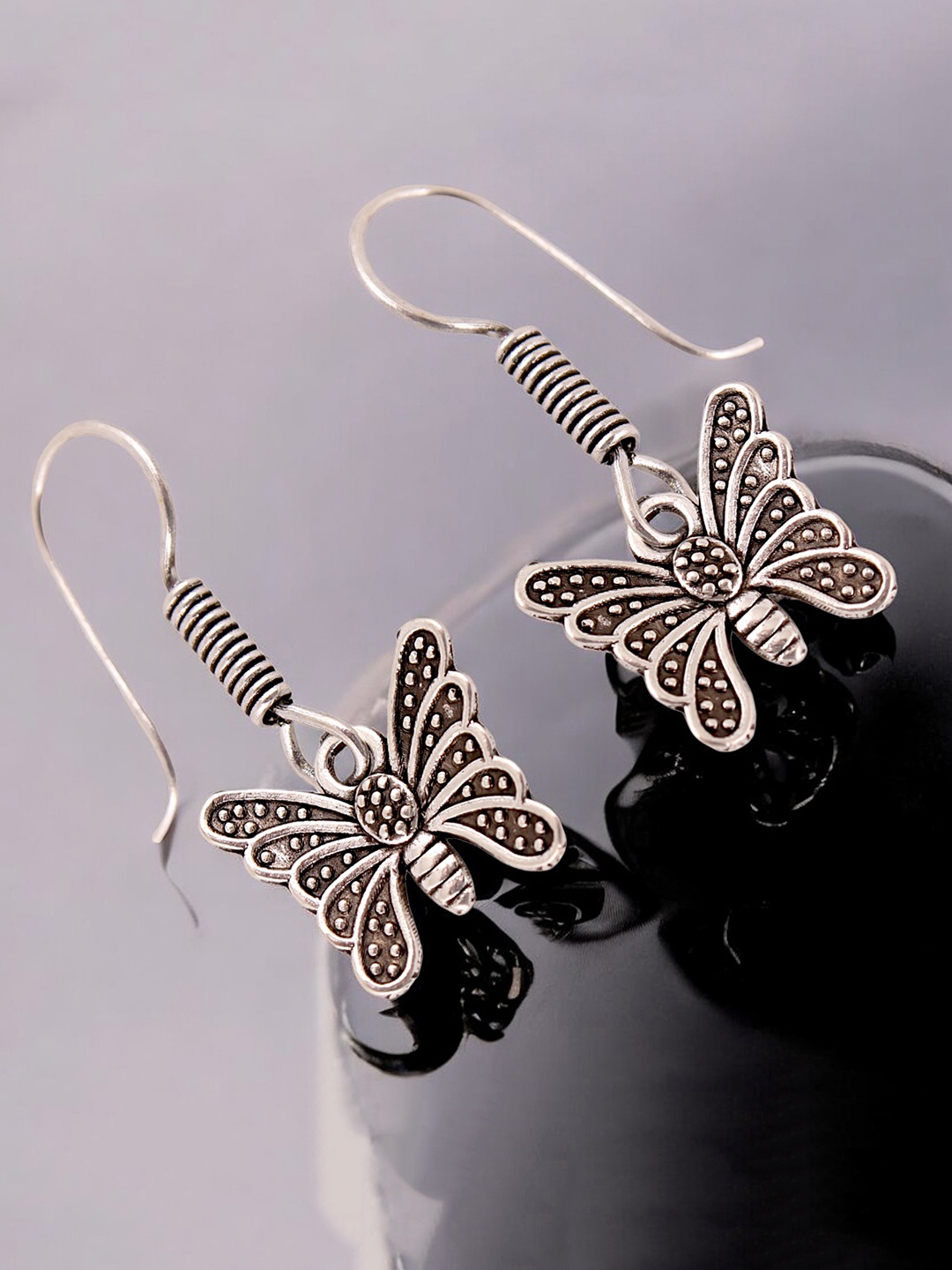 

LUCKY JEWELLERY Contemporary Drop Earrings, Silver