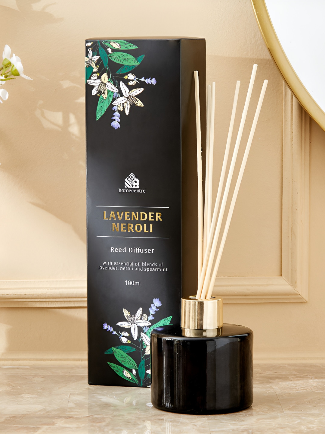 

Home Centre Enchanted Lavender Neroli Black Reed Diffuser Set - 100ml