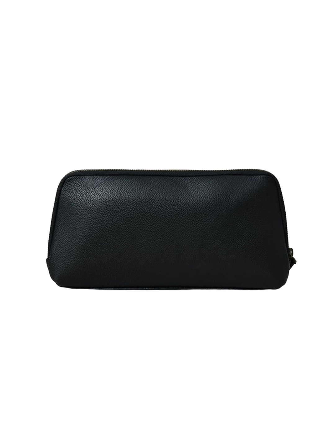 

MaheTri Unisex Textured Leather Compact Pouch, Black