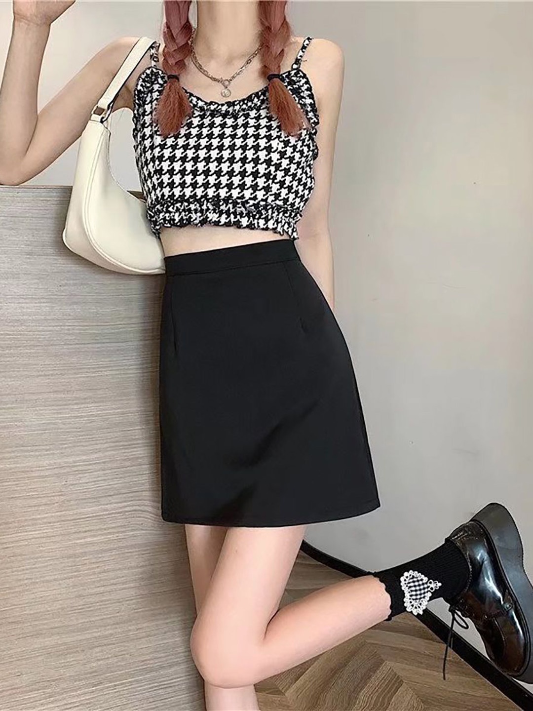 

StyleCast x Revolte Women Solid A-Line Mini Skirt, Black
