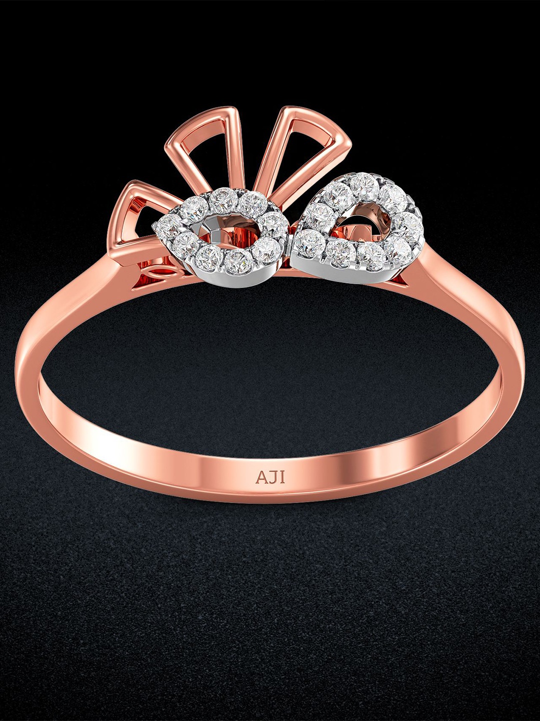 

Joyalukkas Women 18KT Finger Ring Diamond, Rose gold