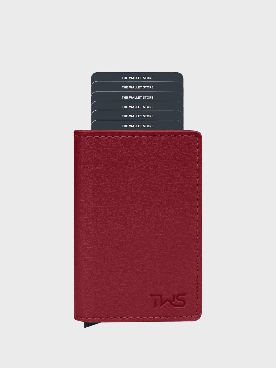 

The Wallet Store Unisex Leather Card Holder, Maroon