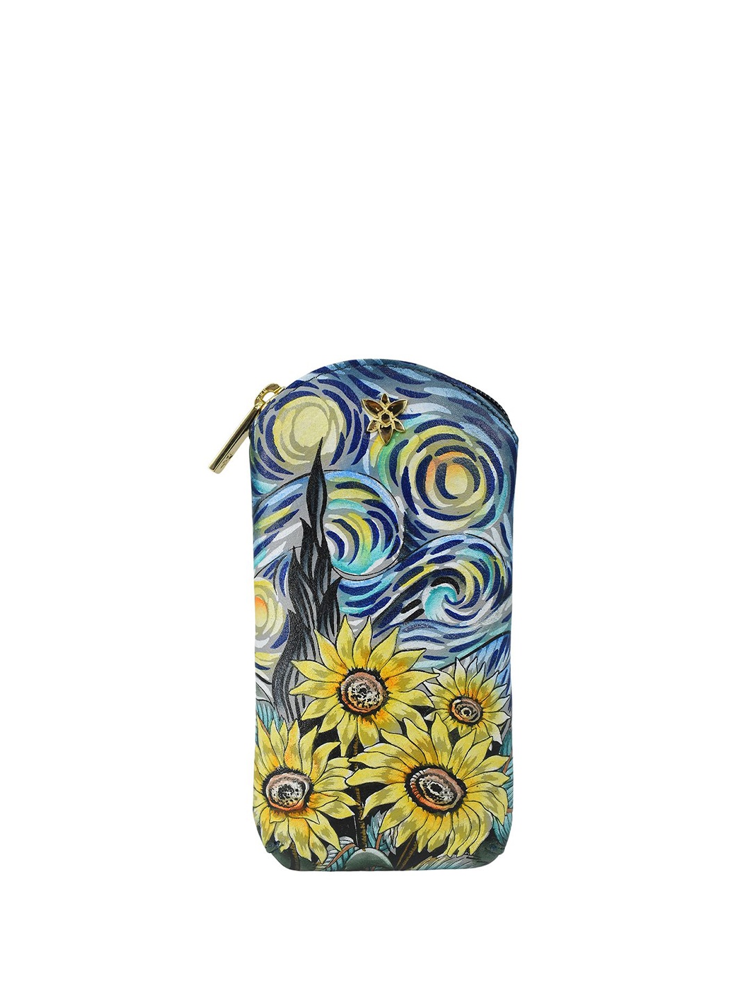 

Anuschka Women Floral Printed Leather Money Clip, Yellow
