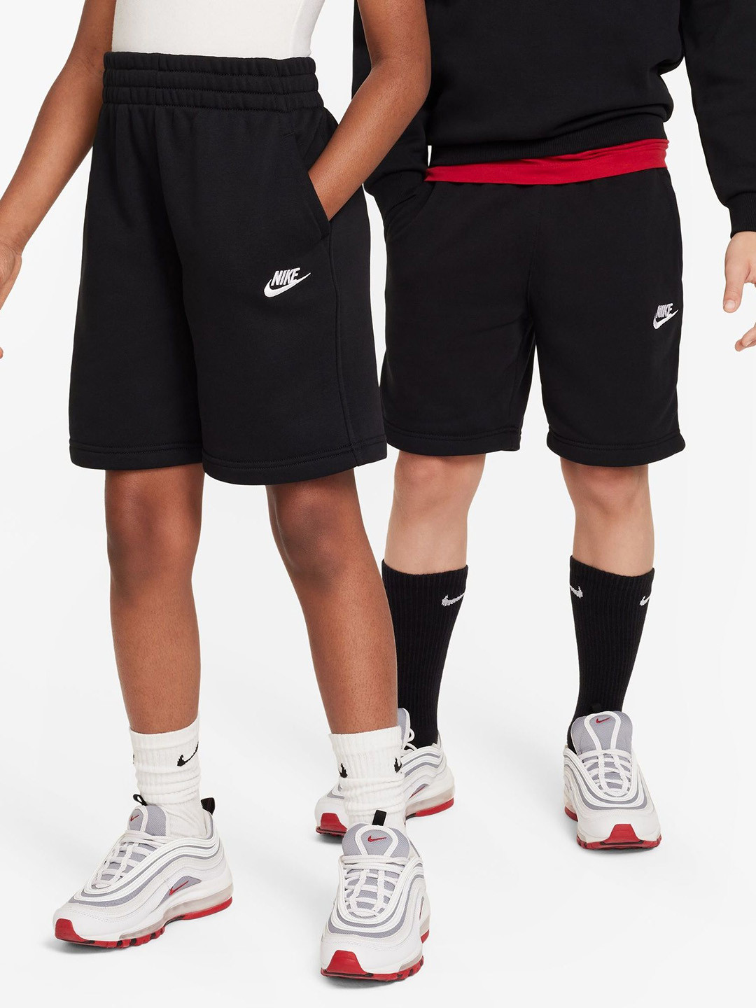 

Nike Sportswear Club Fleece Older Kids' French Terry Kids Pack Of 2 Shorts, Black
