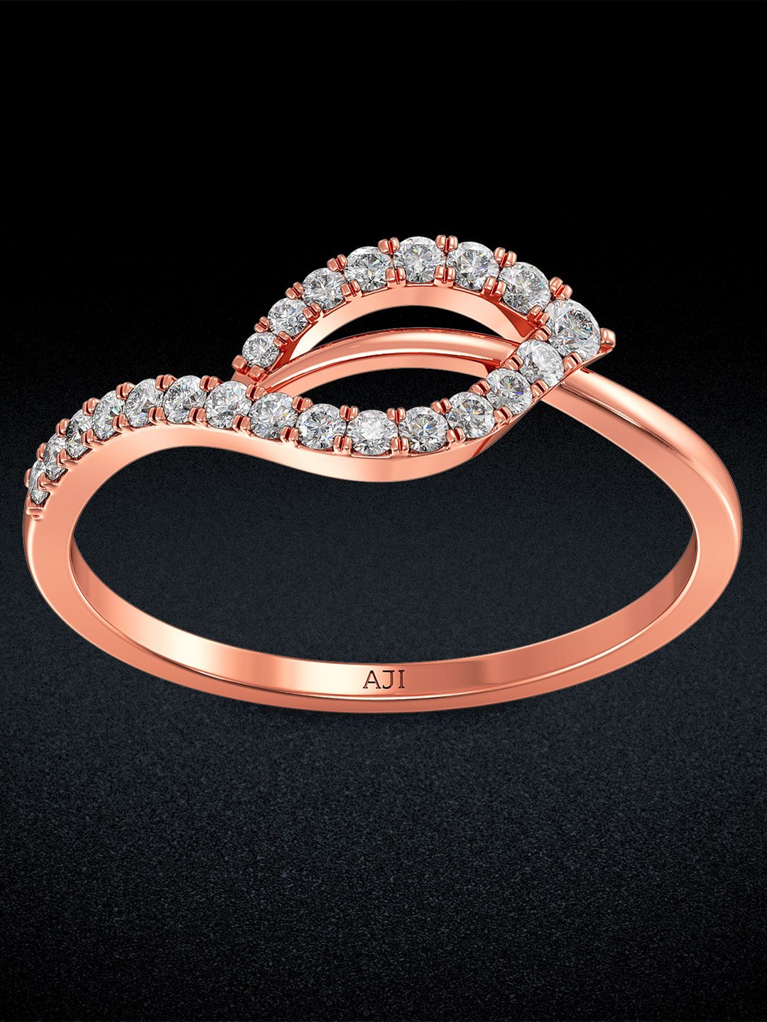 

Joyalukkas 18KT Diamond Finger Ring, Rose gold