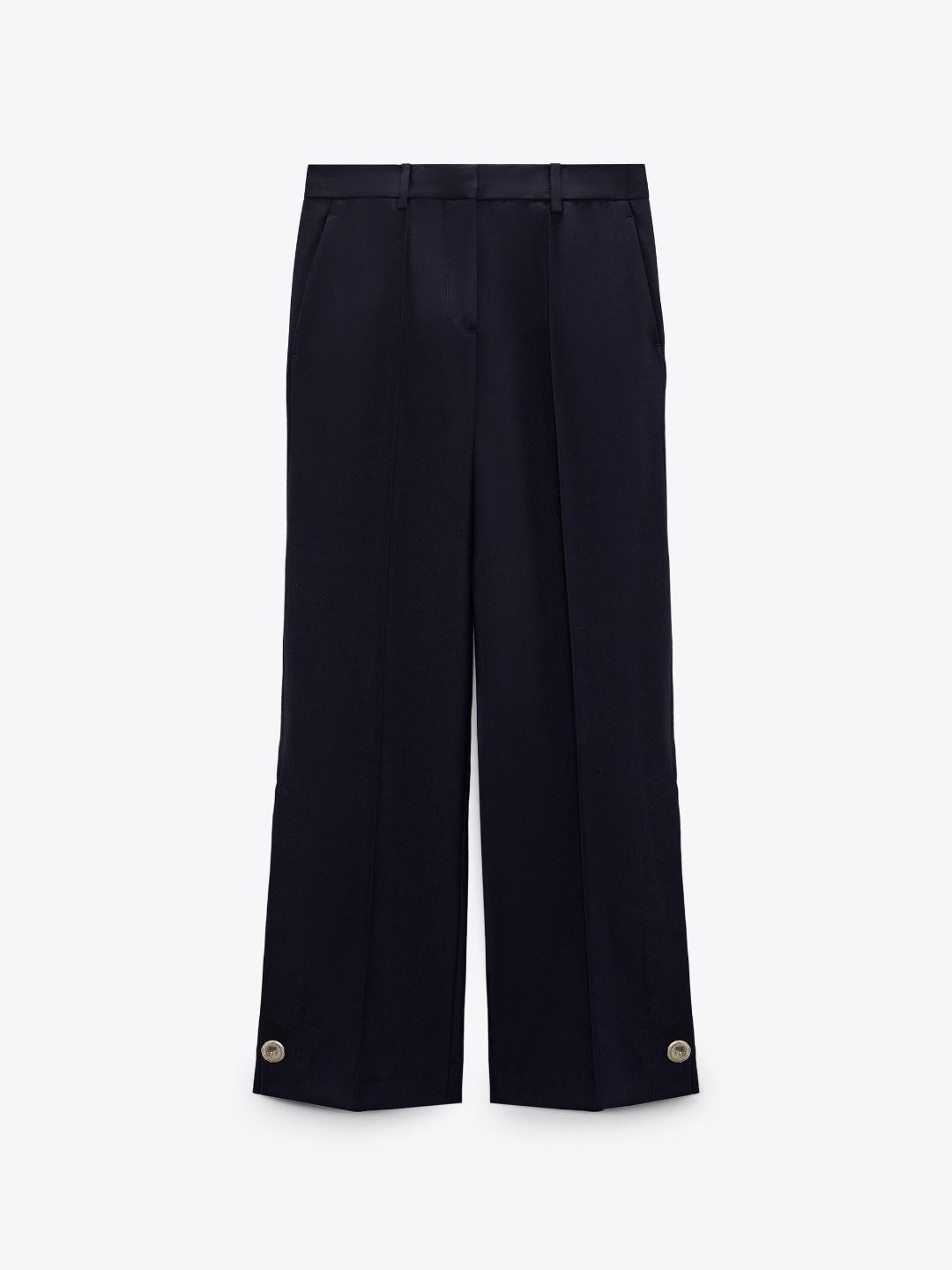 

ZARA Women Navy Blue Trousers