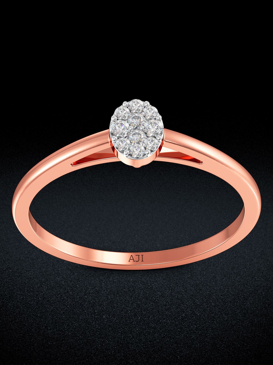 

Joyalukkas Women 18KT Finger Ring Diamond, Rose gold