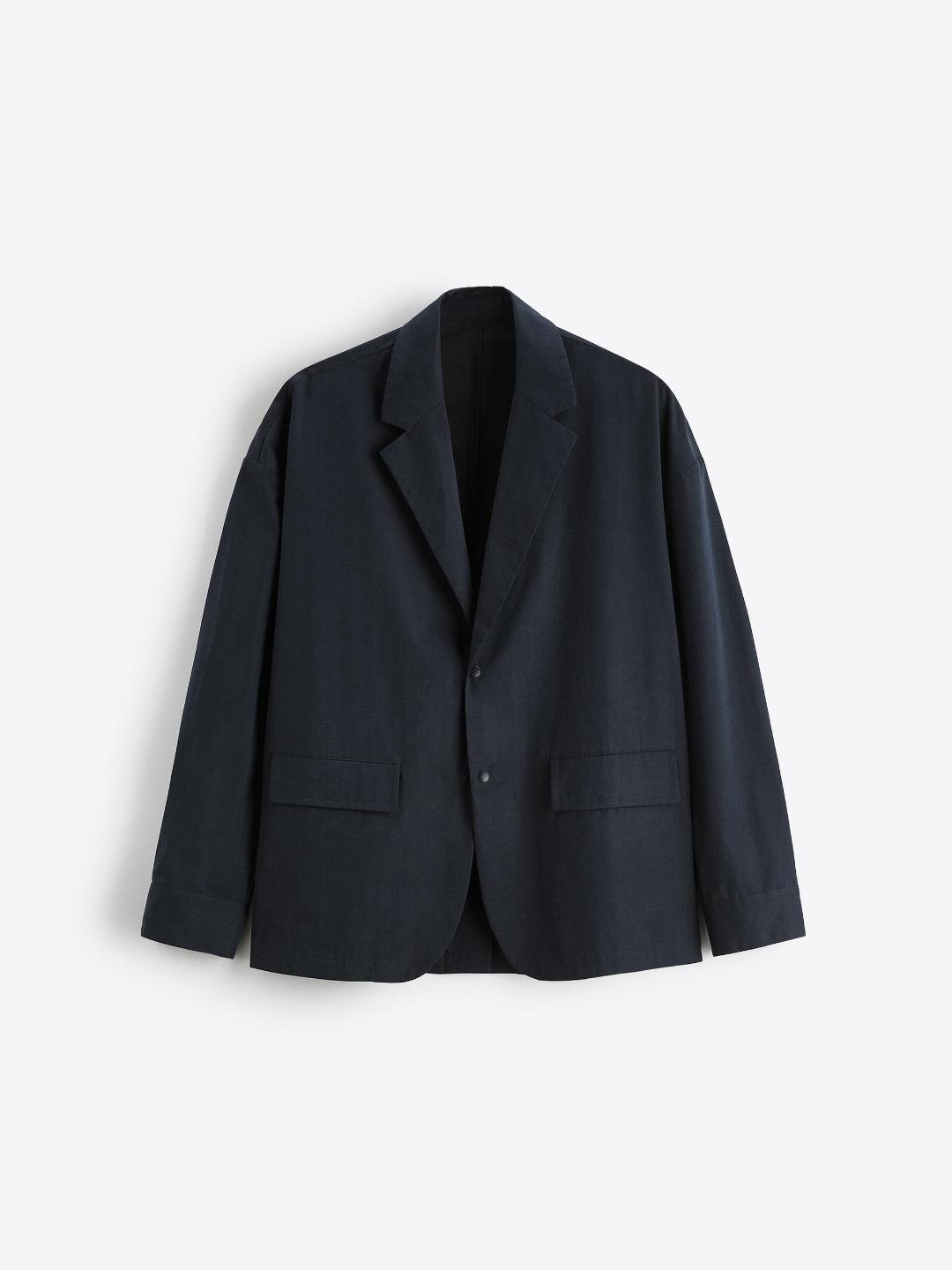 

ZARA Men Navy Blue Blazers