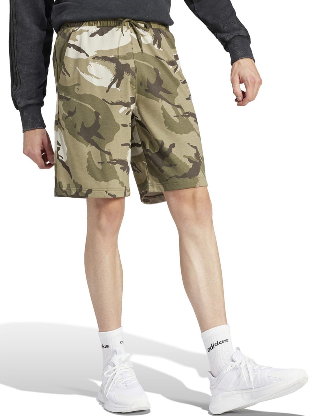 

ADIDAS Men M BL CAMO Printed Cotton Sports Shorts, Green