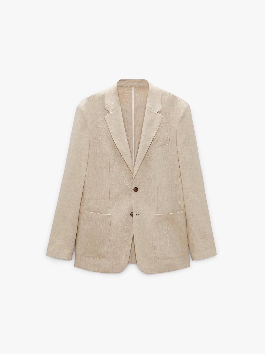 

ZARA Men Beige Blazers