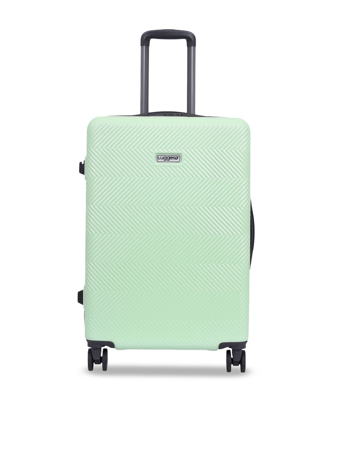 

Luggero Unisex Textured Hard-Sided 360-Degree Rotation Medium Trolley Bag, Green
