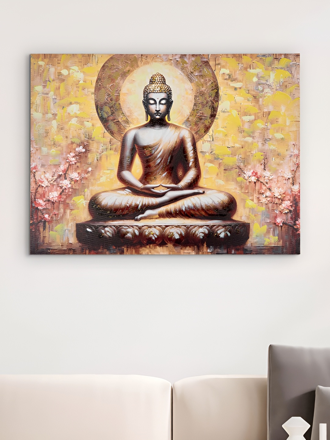 

Home Centre Artistry Brown & Yellow Buddha Canvas Wall Photo Frames