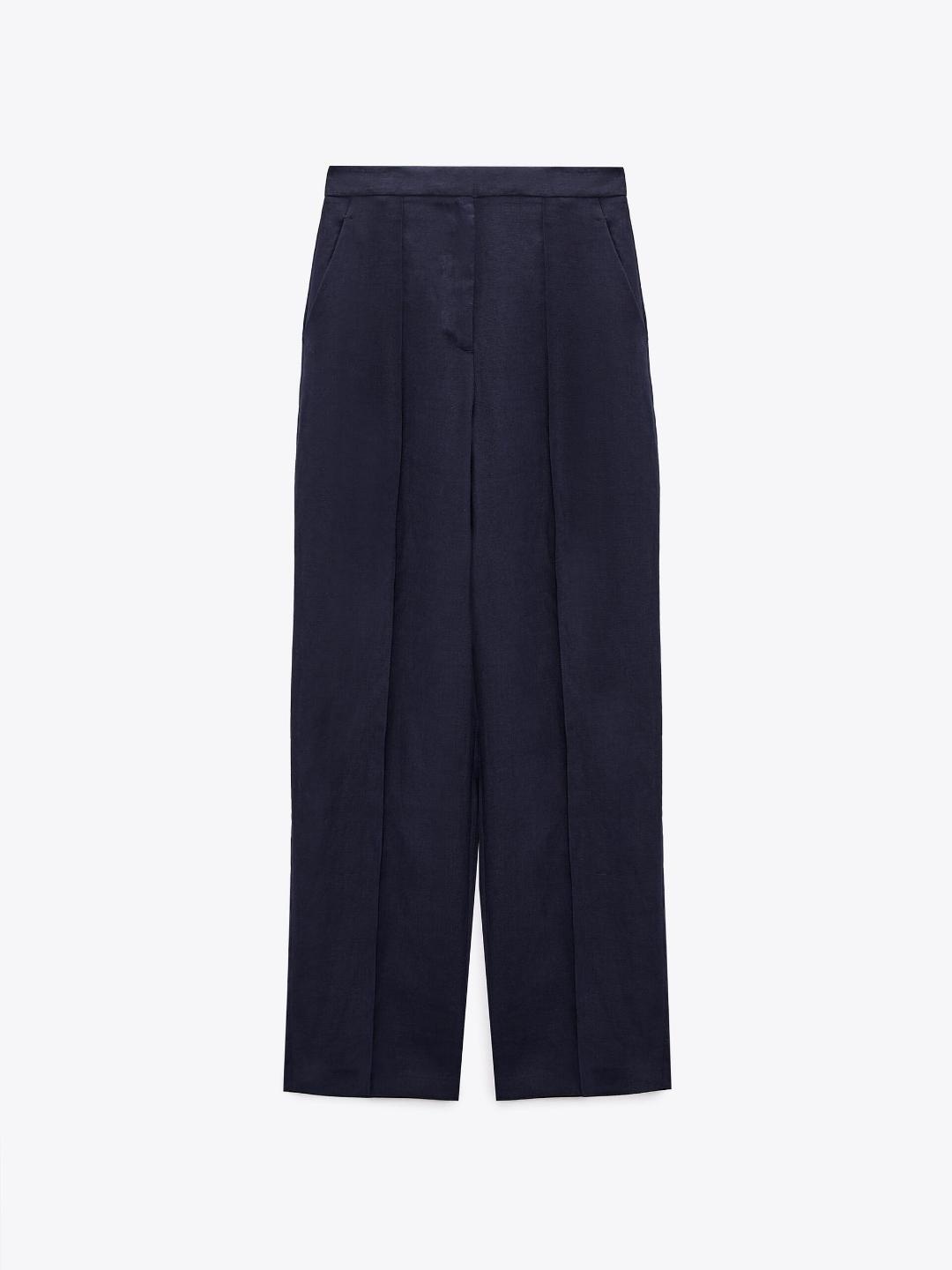 

ZARA Women Navy Blue Trousers