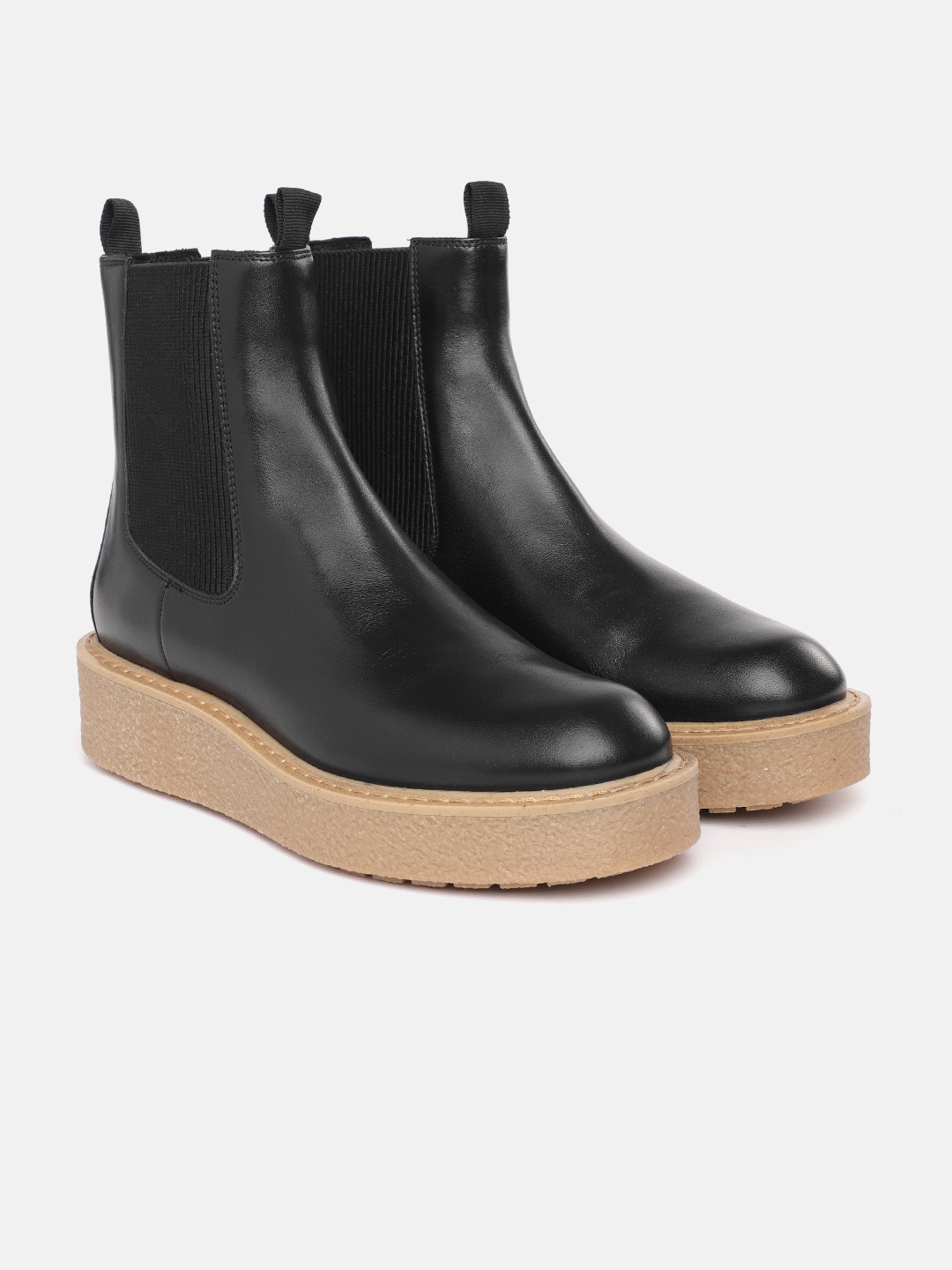 

Geox Women D Elidea C Colourblocked Leather Chelsea Ankle Boots, Black