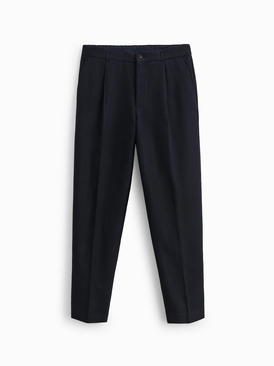 

ZARA Men Navy Blue Trousers