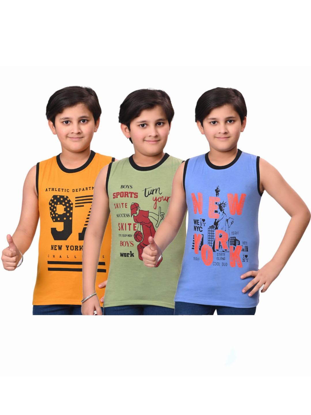 

INDIA FASHION FAB Boys 3 T-shirt, Multi