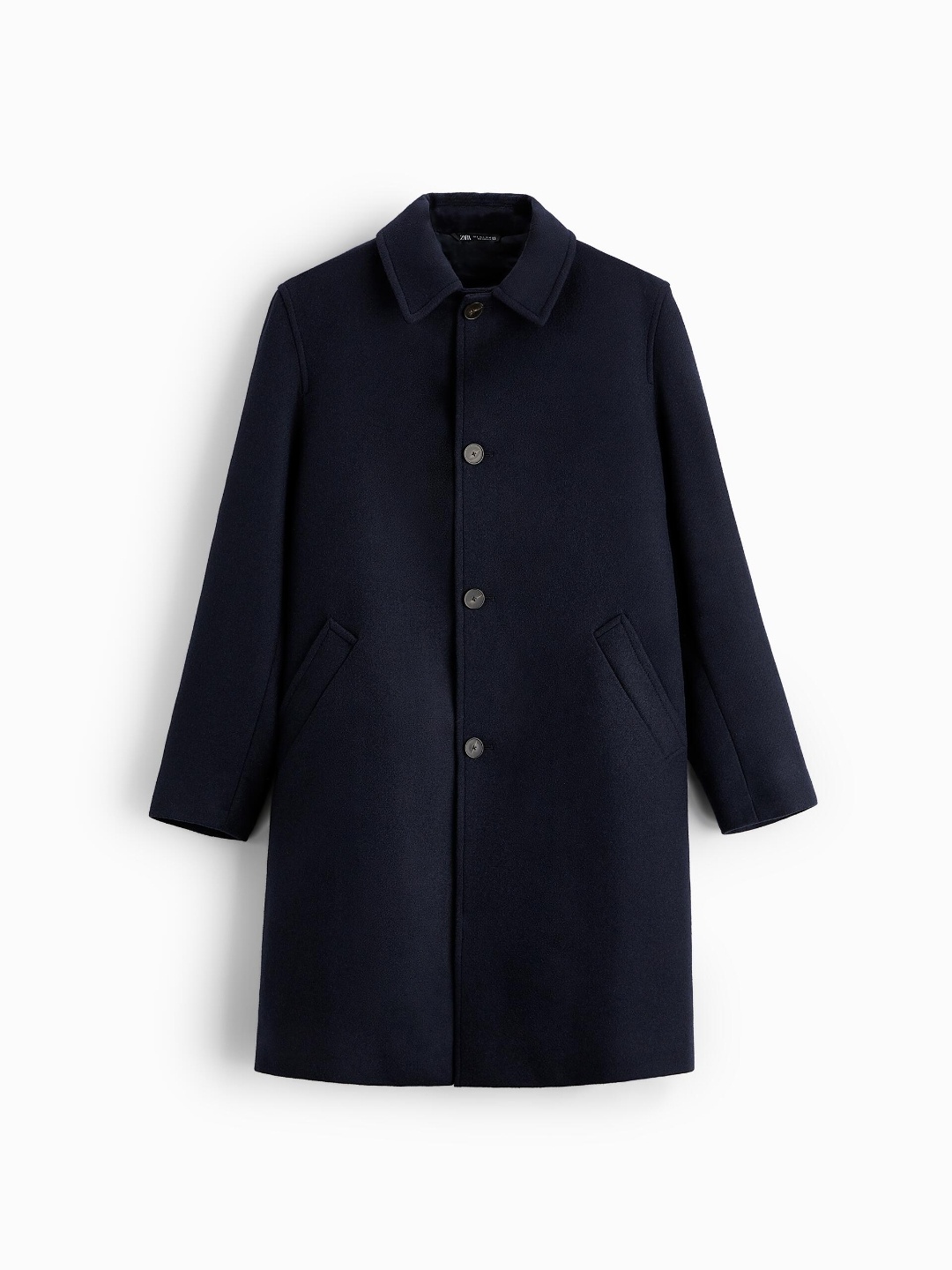 

ZARA Men Navy Blue Coats