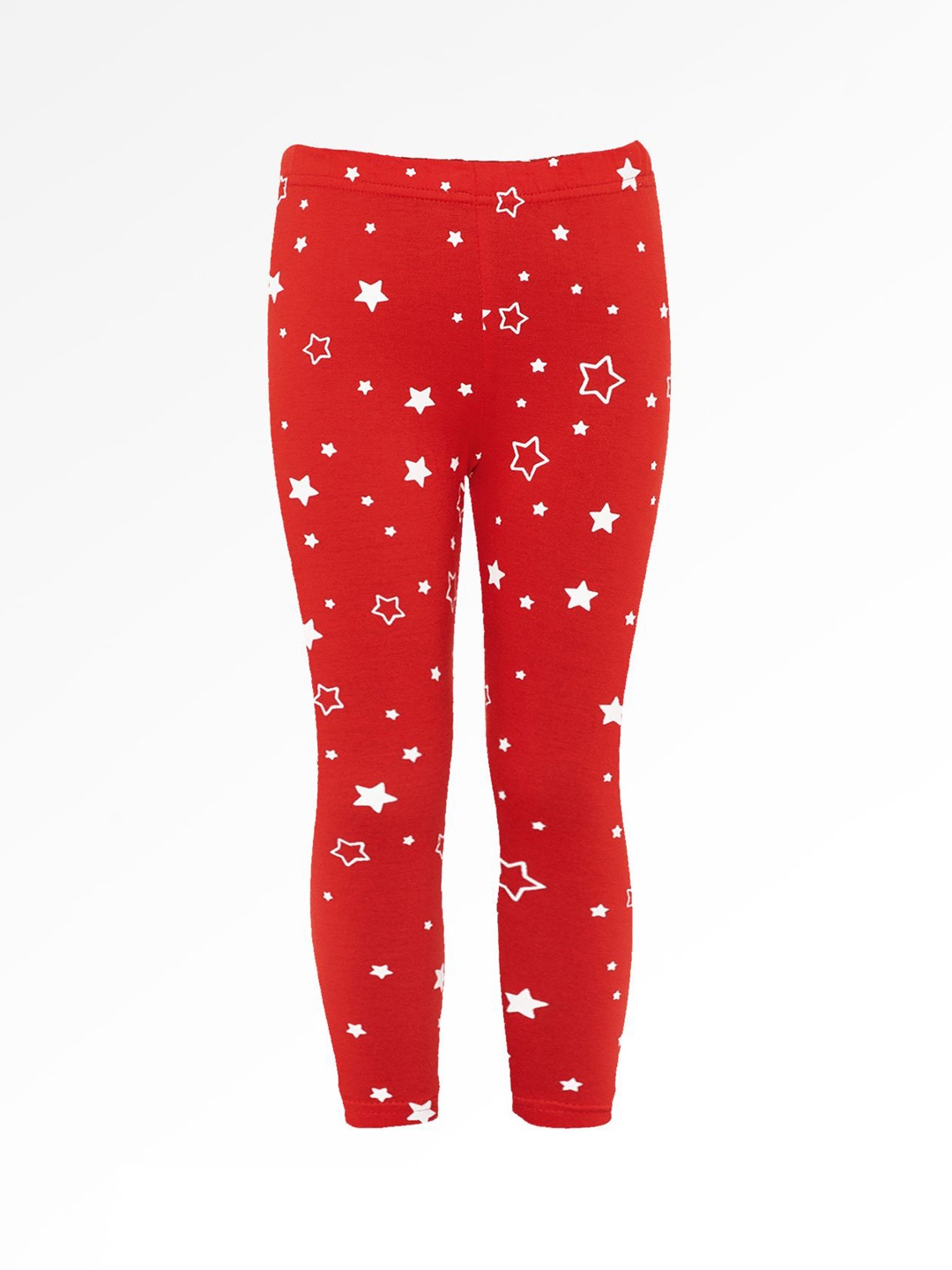 

Naughty Ninos Girls Pack Of 2 Printed Ankle-Length Leggings, Red