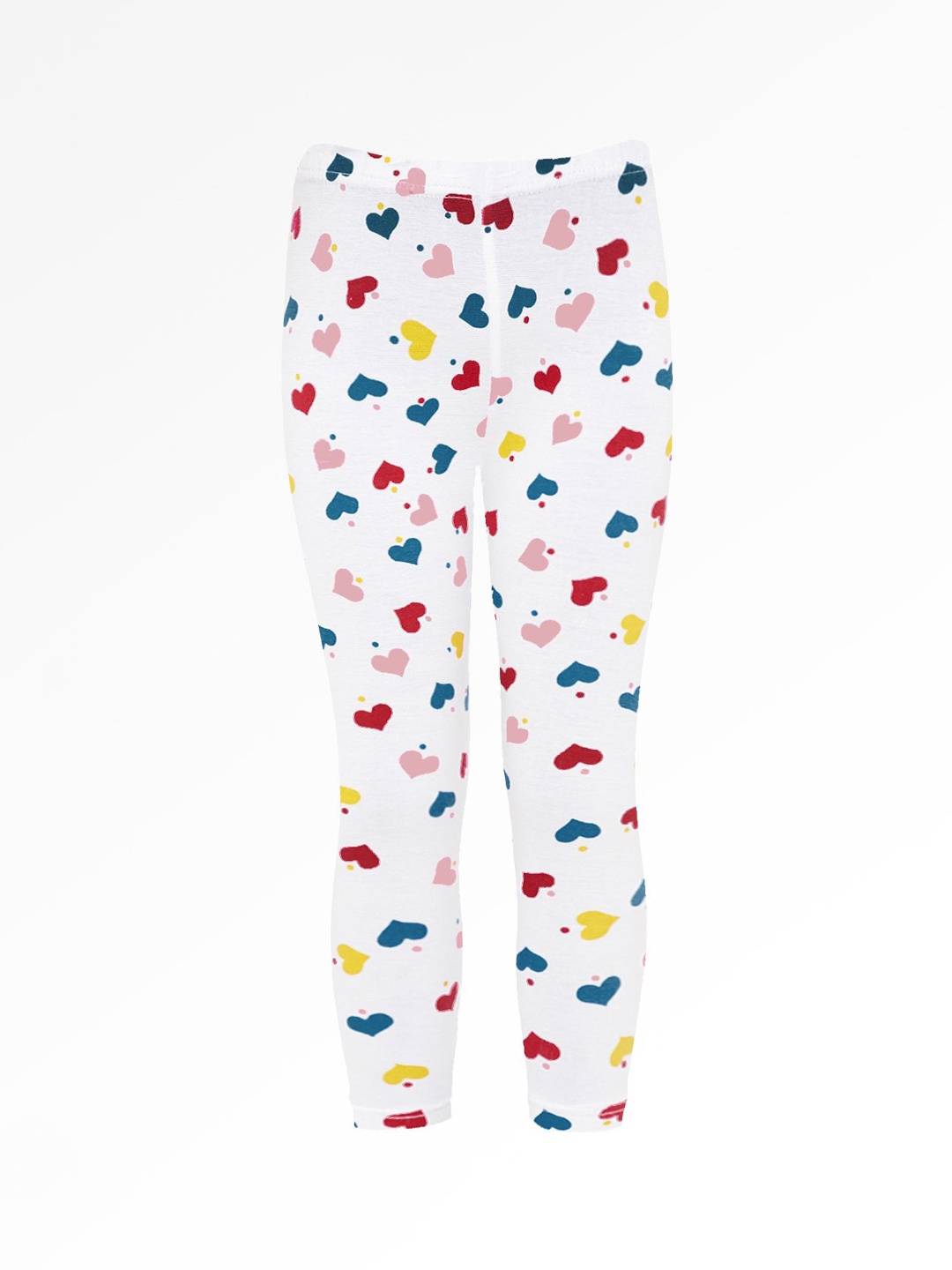

Naughty Ninos Girls Pack Of 2 Printed Cotton Ankle-Length Leggings, White