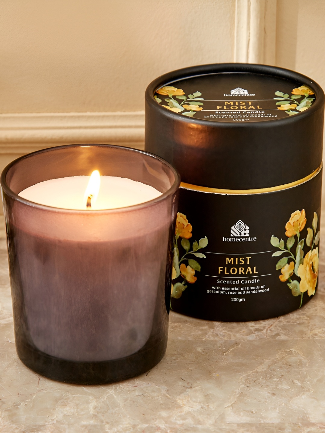 

Home Centre Black Enchanted Mist Floral Scented Jar Candle