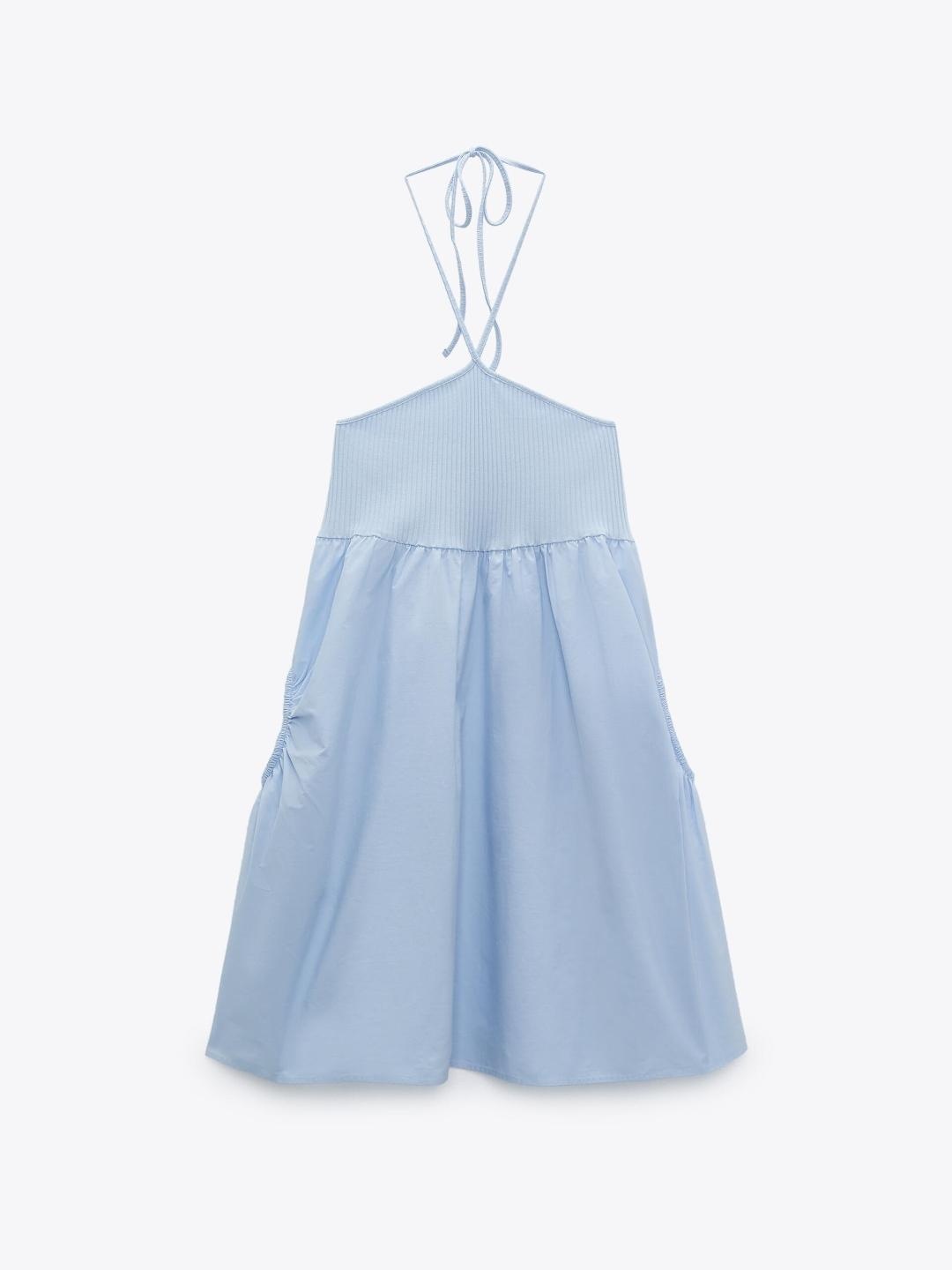 

ZARA Women Blue Dress